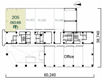 賃貸オフィス間取り図