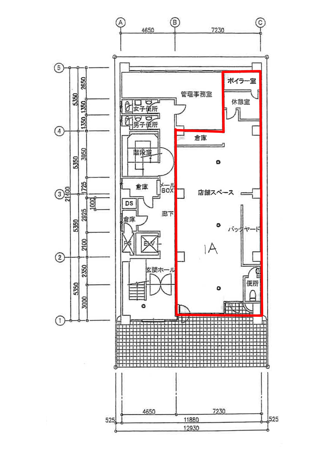 賃貸オフィス間取り図